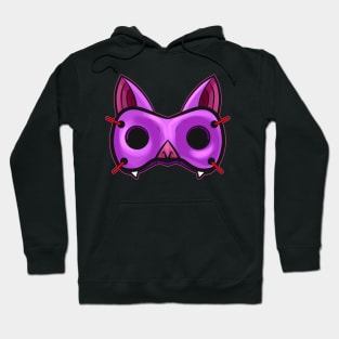 Purple Bat Mask Costume for Halloween Hoodie